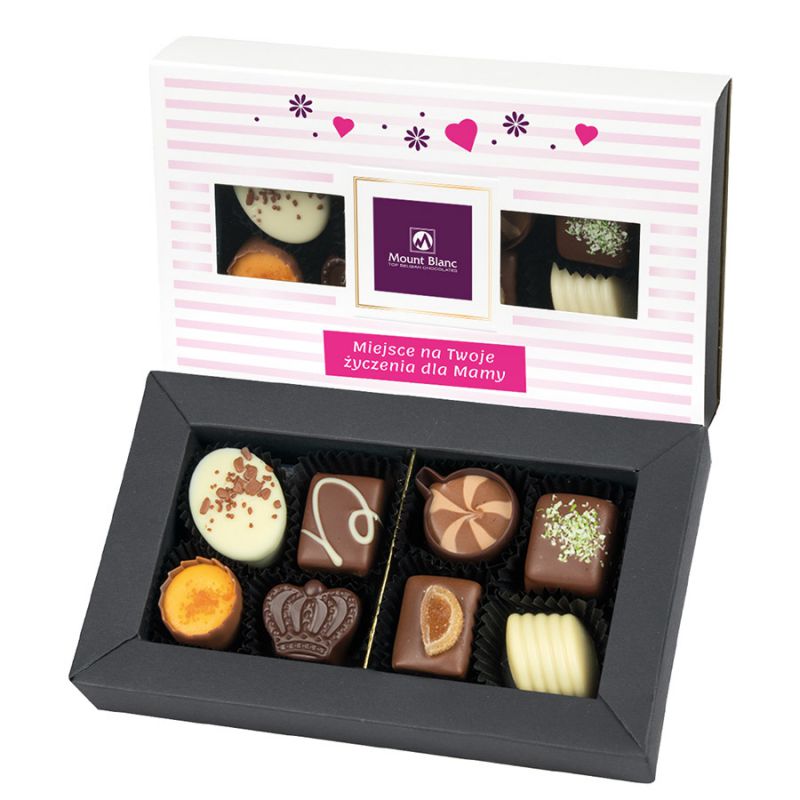 Czekoladki na Dzień Mamy Elegance White no.3 z Twoimi życzeniami - MountBlanc - 1