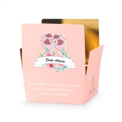 Czekoladki dla gości na chrzciny Mini Ballotin Pink no.2 z Twoim tekstem - MountBlanc - 2
