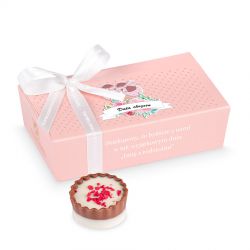 Czekoladki dla gości na chrzciny Mini Ballotin Pink no.3 z Twoim tekstem - MountBlanc - 1