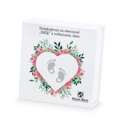 Czekoladki podziękowania na chrzest Finesse White no.1 z Twoim tekstem - MountBlanc - 2