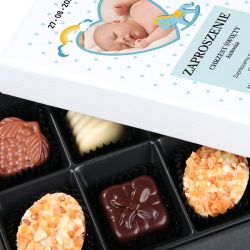 Zaproszenie na Chrzest chłopiec Premium Mini ze zdjęciem i Twoim tekstem - MountBlanc - 4