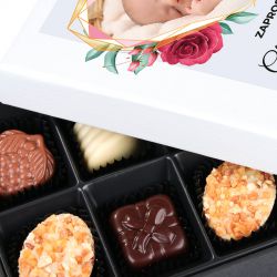 Czekoladowe zaproszenie na chrzest Premium Mini ze zdjęciem i tekstem - MountBlanc - 4