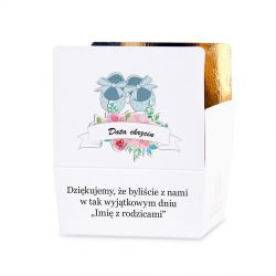 Czekoladki podziękowania dla gości chrzciny Mini Ballotin White no.2 z Twoim tekstem - MountBlanc - 2