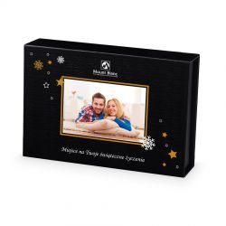 Praliny na Boże Narodzienie Chocolate Box Mini Black z Twoim zdjęciem i życzeniami - MountBlanc - 2