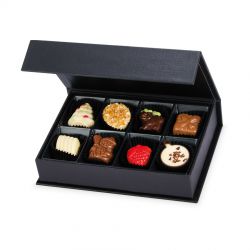 Praliny na Boże Narodzienie Chocolate Box Mini Black z Twoim zdjęciem i życzeniami - MountBlanc - 3