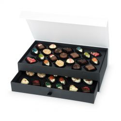 Prezent na Boże Narodzenie Chocolate Tower White z Twoim zdjęciem i życzeniami - MountBlanc - 3