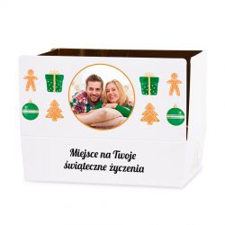 Czekoladowy prezent na gwiazdkę Mini Ballotin White no.3 z Twoim zdjęciem i życzeniami - MountBlanc - 2