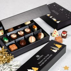 Czekoladki pod Choinkę Chocolate Box Medium Black z Twoimi życzeniami - MountBlanc - 4