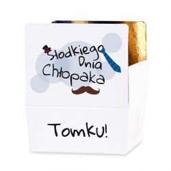 Mini Ballotin White no.2 Słodkiego Dnia Chłopaka z Twoim imieniem - MountBlanc - 2