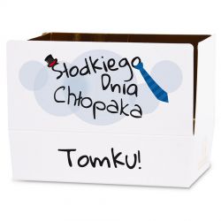 Czekoladki na Dzień Chłopaka Mini Ballotin White no.3 z Twoim imieniem - MountBlanc - 2