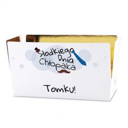 Czekoladowy upominek na Dzień Chłopaka Mini Ballotin White no.4 z Twoim imieniem - MountBlanc - 2
