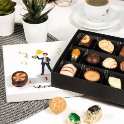 Czekoladowy upominek Premium White Najlepszy Szef - MountBlanc - 4