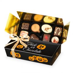 Słodki upominek na Halloween Mini Ballotin Black no.4 Trick or Chocolate - MountBlanc - 1