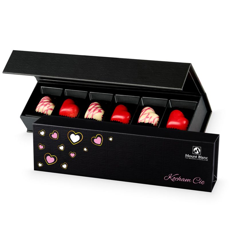 Czekoladki walentynkowe Chocolate Box Long Black Kocham Cię - MountBlanc - 1