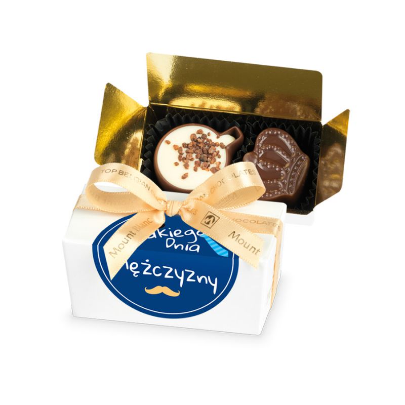 Czekoladki Mini Ballotin White no.1 Słodkiego Dnia Mężczyzny - MountBlanc - 1