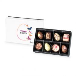 Wielkanocne czekoladki Easter Premium White Mini z pastelowym jajkiem - MountBlanc - 1