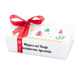 Christmas Mini Ballotin White no.3 z Twoimi świątecznymi życzeniami, słodkości na Boże Narodzenie - MountBlanc - 1