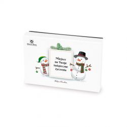 Bombonierka na Boże Narodzenie Premium White Mini z Twoimi życzeniami - MountBlanc - 1