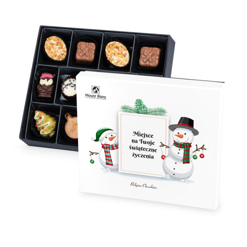Czekoladowy prezent gwiazdkowy Premium White z Twoimi życzeniami - MountBlanc - 1