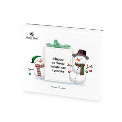 Czekoladowy prezent gwiazdkowy Premium White z Twoimi życzeniami - MountBlanc - 2