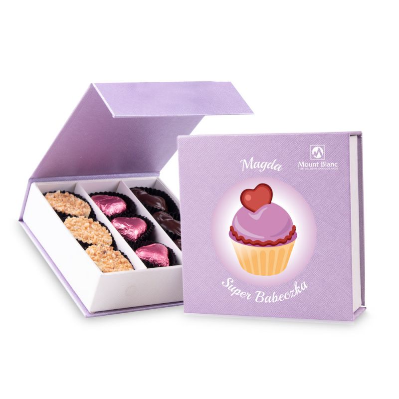 Czekoladki dla kobiety Finesse Lavender no.2 Super Babeczka z Twoim imieniem - MountBlanc - 1