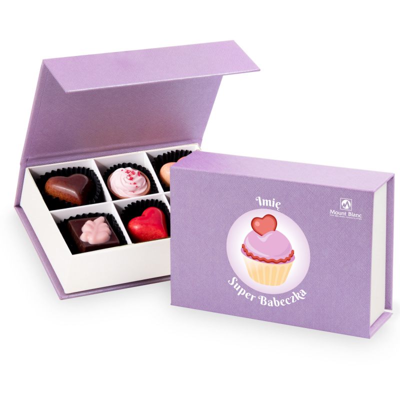 Bombonierka Finesse Lavender Super Babeczka z Twoim imieniem - MountBlanc - 2