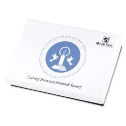Czekoladki Premium White Mini z okazji Pierwszej Komunii Świętej dla chłopca - MountBlanc - 2
