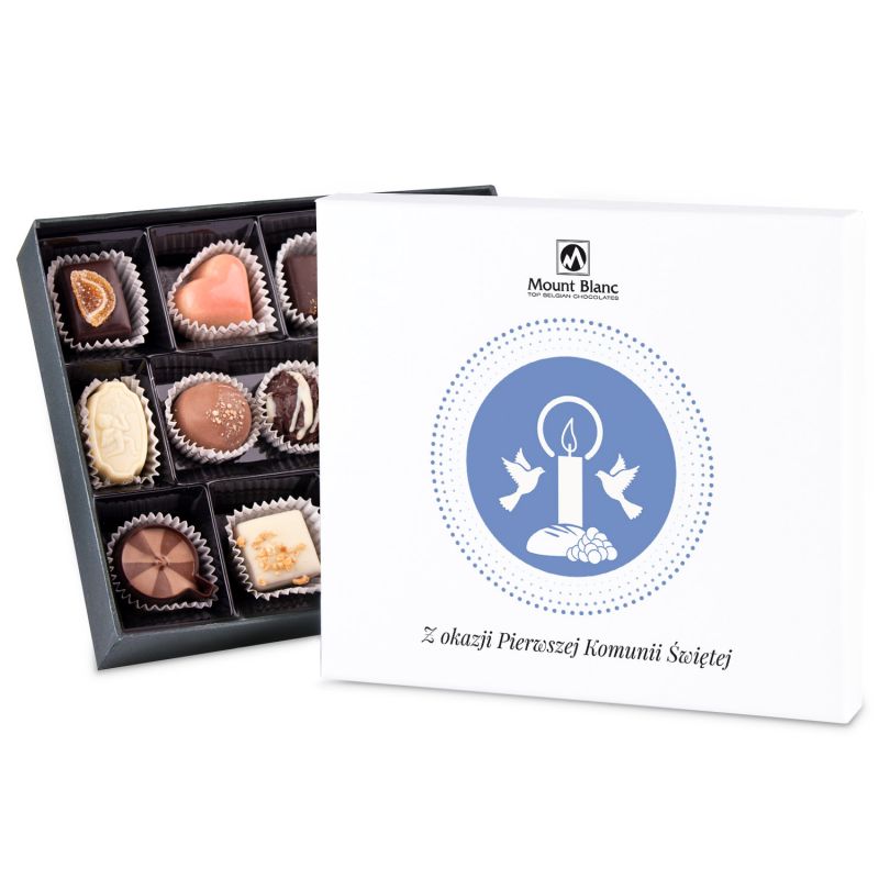 Bombonierka Premium White z okazji Pierwszej Komunii Świętej dla chłopca - MountBlanc - 2