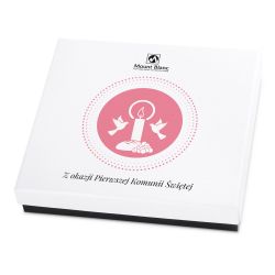 Bombonierka Premium White z okazji Pierwszej Komunii Świętej dla dziewczynki - MountBlanc - 1