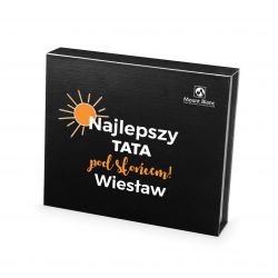 Bombonierka dla taty Chocolate Box Medium Black z imieniem