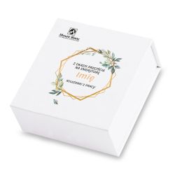 Czekoladowy upominek na emeryturę Finesse White no.1 z życzeniami - MountBlanc - 2