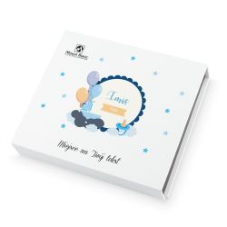 Prezent z gratulacjami z okazji narodzin synka Chocolate Box Medium White z życzeniami - MountBlanc - 2