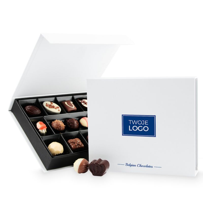 Czekoladki firmowe Chocolate Box White Medium z Twoimi logo - MountBlanc - 2