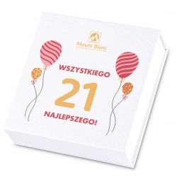 Czekoladowy prezent na urodziny Finesse White no.2 z Twoimi życzeniami