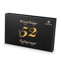 Urodzinowy prezent Chocolate Box Black z Twoimi życzeniami