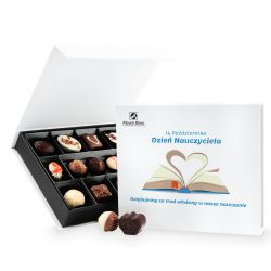 Bombonierka dla nauczyciela Chocolate Box Medium White z Twoimi życzeniami