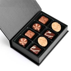 Prezent na Dzień Nauczyciela Chocolate Box Mini Black z życzeniami
