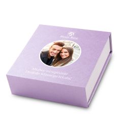 Finesse Lavender-White no.2 Czekoladki ze zdjęciem i własnym tekstem. Bombonierka - MountBlanc - 2