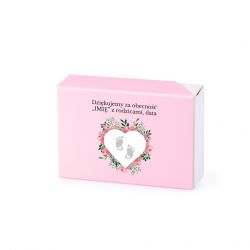 Czekoladki dla gości na chrzciny Delights Mini Pink no.1
