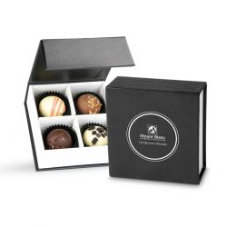 Bombonierka na prezent Finesse Black no.1 z perłami - MountBlanc - 2