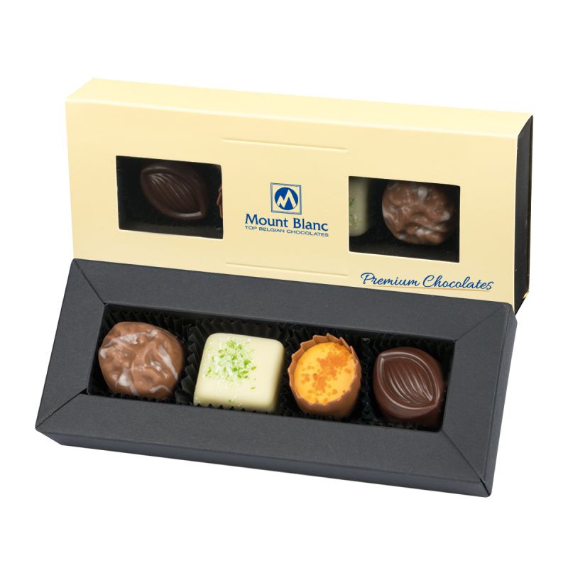 Czekoladowy upominek Elegance Cream no.1 z pralinami - MountBlanc - 2 Czekoladowy upominek Elegance Cream no.1 z pralinami - MountBlanc - 2