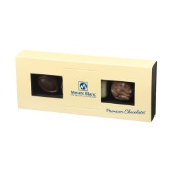 Czekoladowy upominek Elegance Cream no.1 z pralinami - MountBlanc - 3