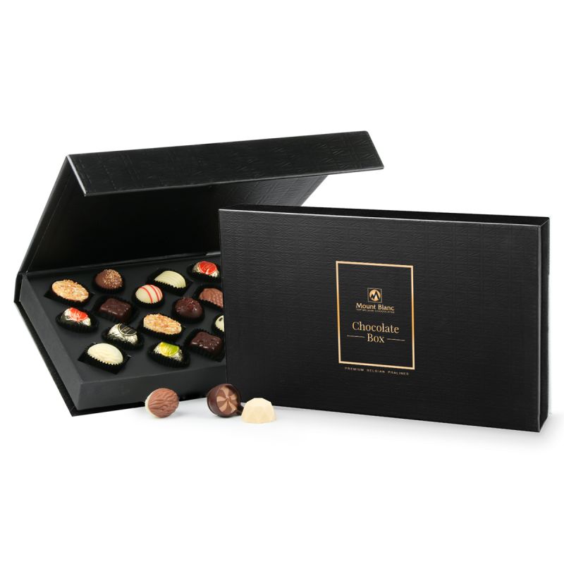 Bombonierka z pralinami Chocolate Box Black - MountBlanc - 1 Bombonierka z pralinami Chocolate Box Black - MountBlanc - 1