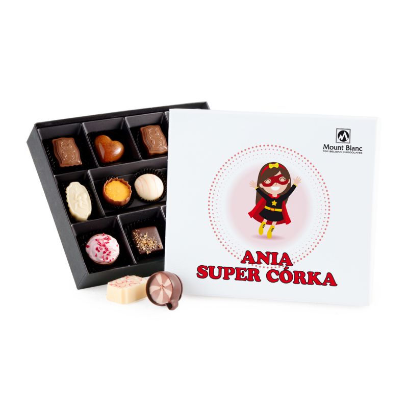 Prezent na dzień dziecka dla dziewczynki Premium White Super Córka z imieniem - MountBlanc - 1