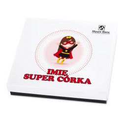 Prezent na dzień dziecka dla dziewczynki Premium White Super Córka z imieniem - MountBlanc - 2