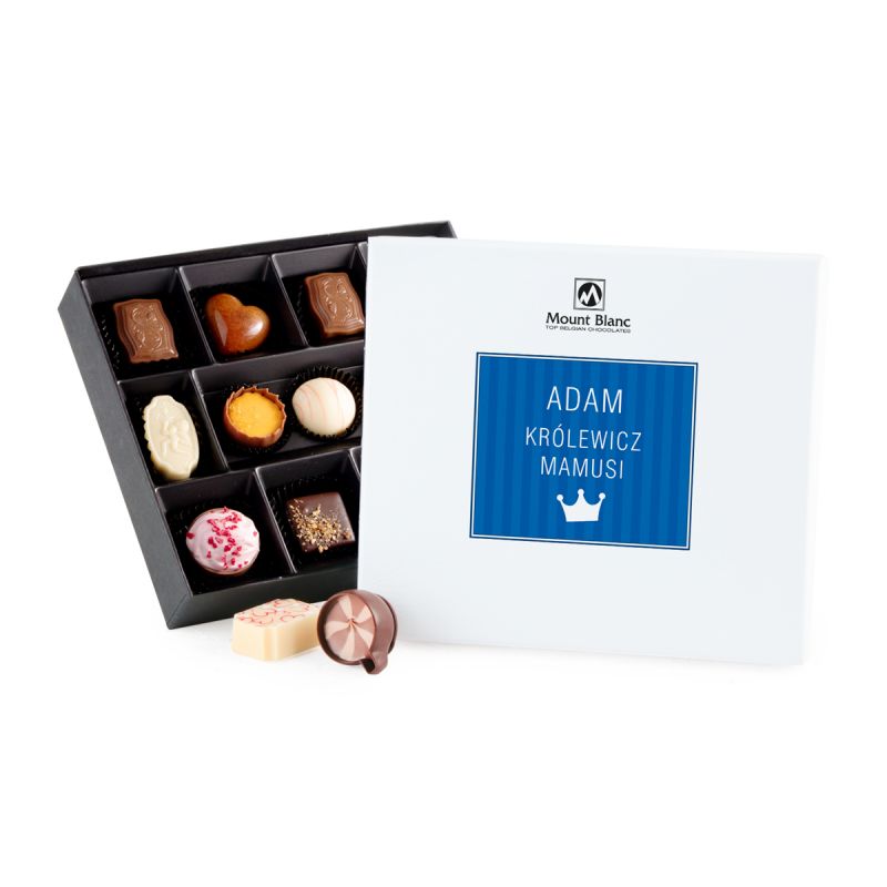 Czekoladki Premium „Królewicz Mamusi z imieniem dziecka - MountBlanc - 1