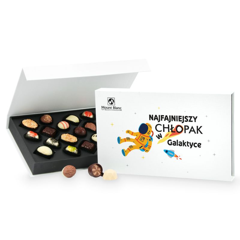 Bombonierka Chocolate Box White Najfajniejszy chłopak w galaktyce