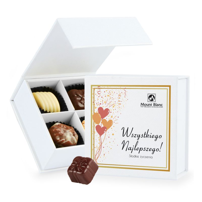 Bombonierka na urodziny Finesse White no.1