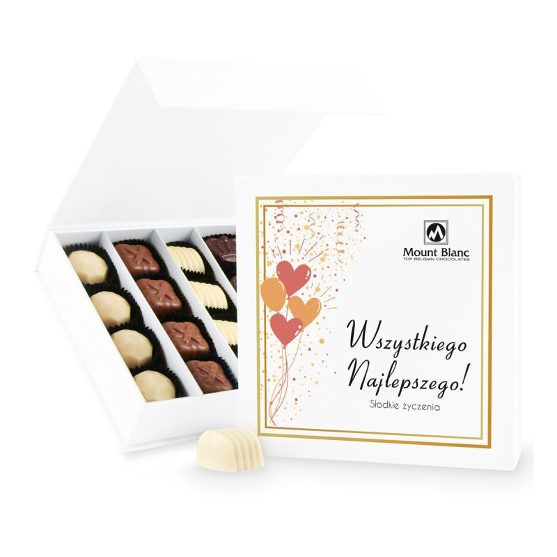 Czekoladki z okazji urodzin Finesse White no.3