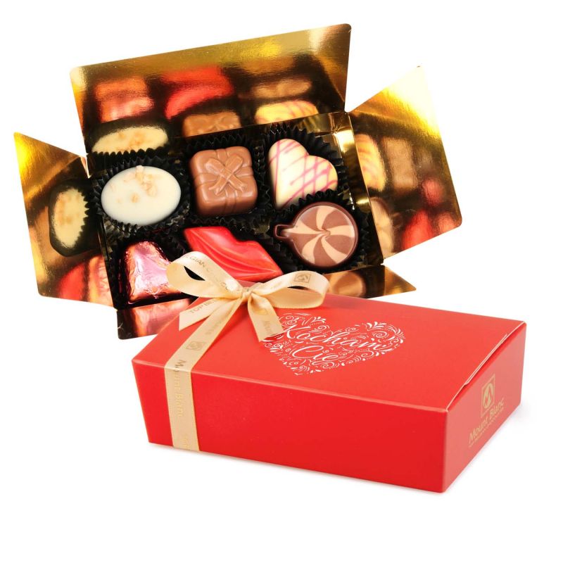 Praliny Mini Ballotin Red no.3 serce Kocham Cię